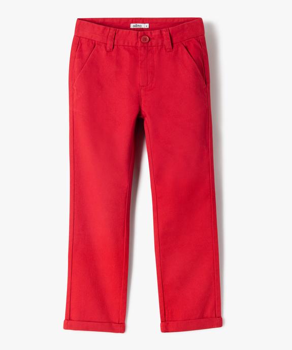 Pantalon chino en coton garçon vue1 - GEMO 4G GARCON - GEMO