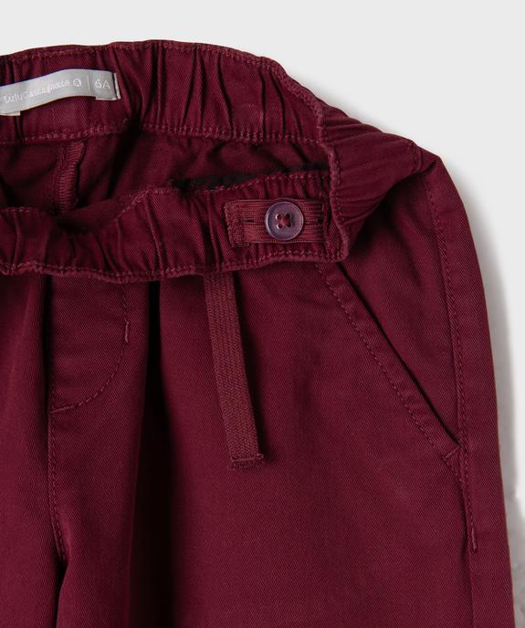 Pantalon Regular avec taille élastique ajustable garçon - LuluCastagnette vue2 - LULUCASTAGNETTE - GEMO