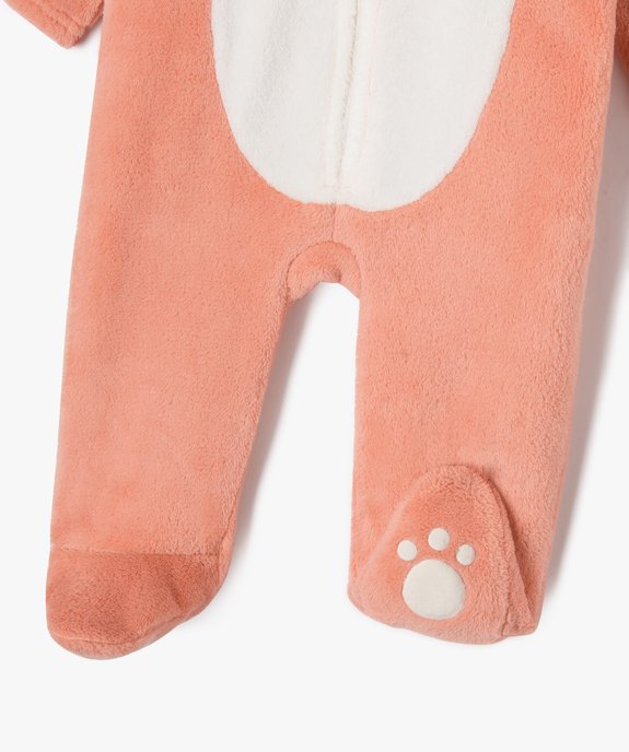 Surpyjama à capuche en maille peluche motif lapin bébé vue3 - GEMO(BB COUCHE) - GEMO