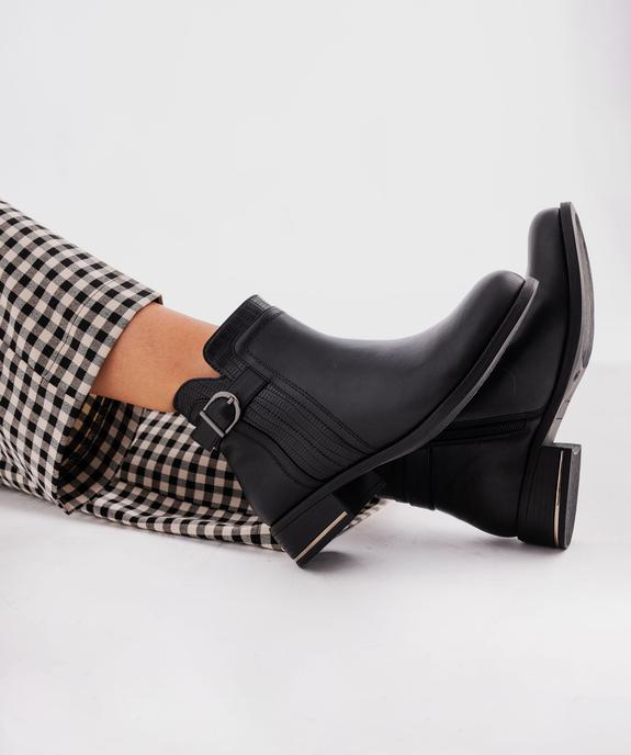 Boots à talon plat et boucle décorative femme vue1 - VALENTINA BALDA - GEMO