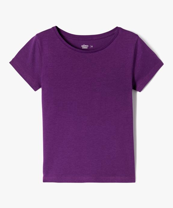 Tee-shirt à manches courtes uni fille vue1 - GEMO 4G FILLE - GEMO