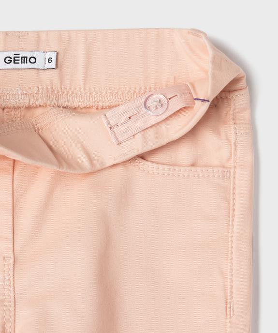 Pantalon slim avec taille ajustable fille vue2 - GEMO (ENFANT) - GEMO