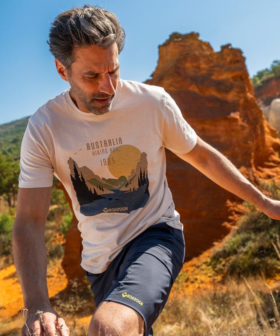 Tee-shirt manches courtes avec motif grands espaces homme - Roadsign vue5 - ROADSIGN GEMO FOR GOOD D - GEMO