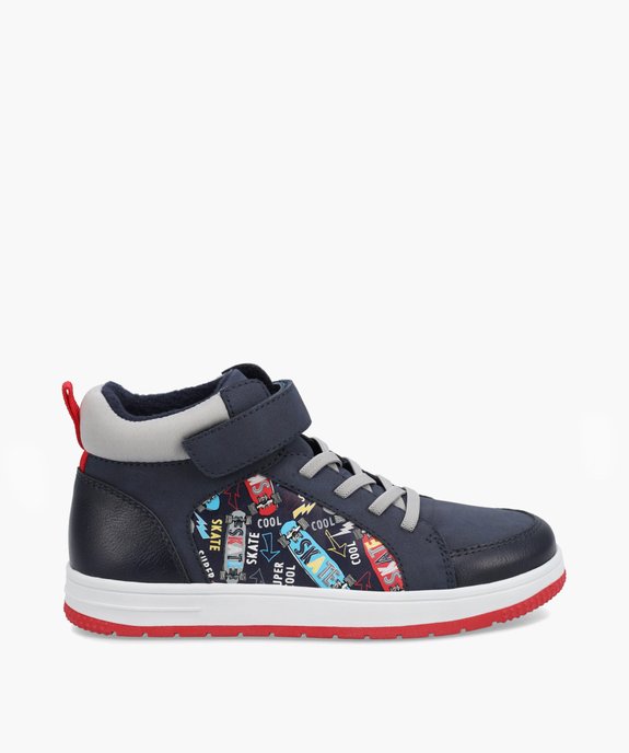 Baskets garçon mid-cut décor skate vue1 - GEMO (ENFANT) - GEMO