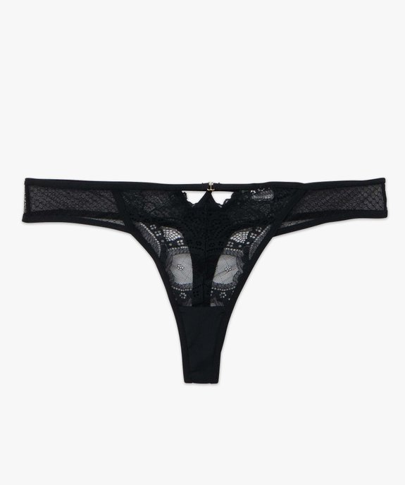 String femme en dentelle et microfibre vue4 - GEMO(HOMWR FEM) - GEMO