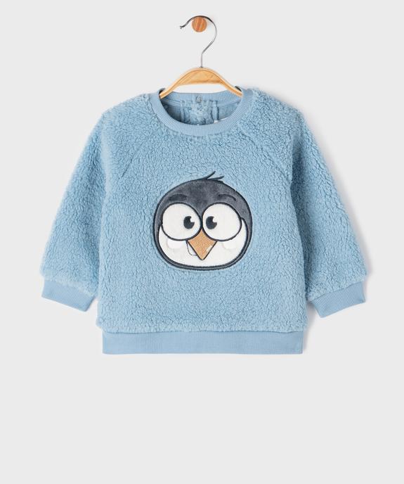 Sweat en sherpa douillet imprimé bébé garçon vue2 - GEMO(BEBE DEBT) - GEMO