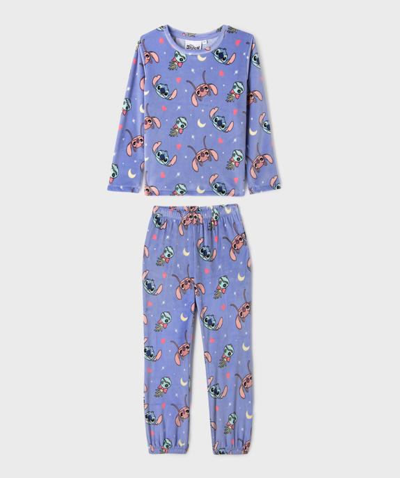 Pyjama en velours doux imprimé fille - Stitch vue1 - LILO & STITCH - GEMO