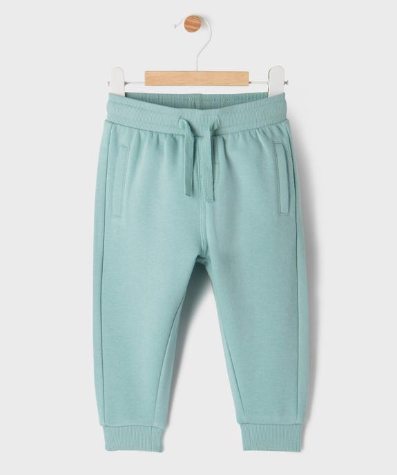 Pantalon de jogging avec ceinture bord-côte bébé garçon vue1 - GEMO 4G BEBE - GEMO