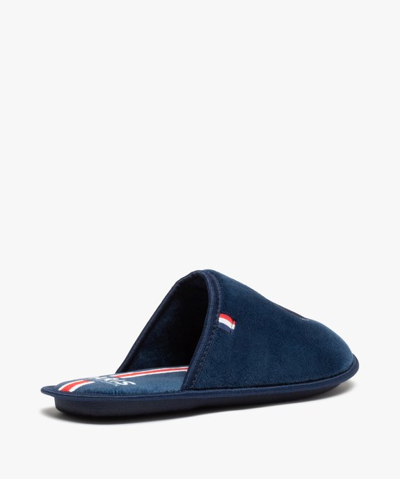 Chaussons homme mules en velours imprimé – Paris Saint-Germain vue4 - PSG - GEMO