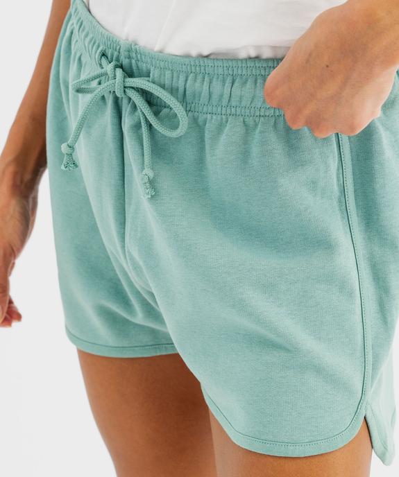 Short en maille French Terry avec taille ajustable femme vue2 - GEMO 4G FEMME - GEMO