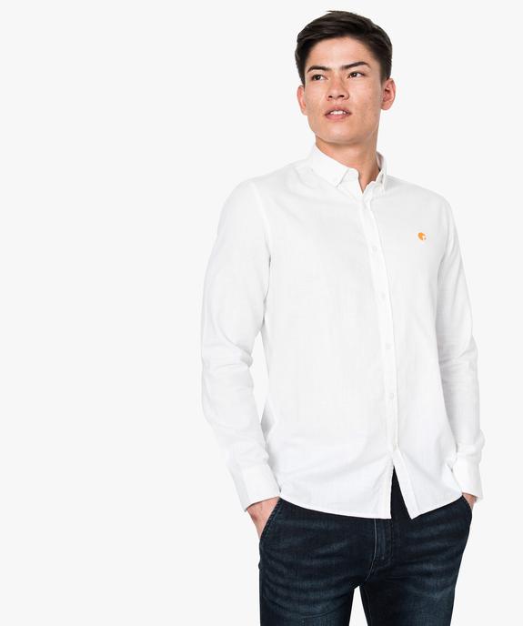 Chemise légère avec motif brodé vue1 - GEMO (HOMME) - GEMO