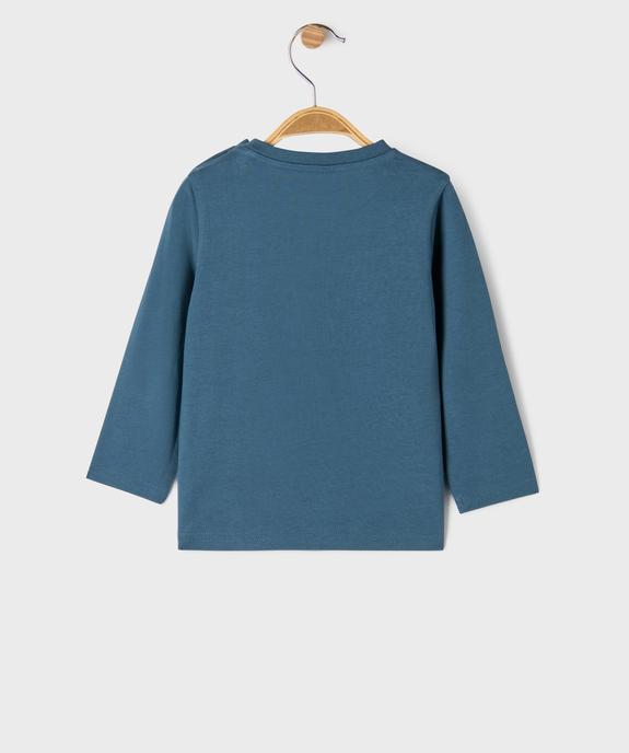 Tee-shirt manches longues avec motif animal bébé garçon vue3 - GEMO 4G BEBE - GEMO