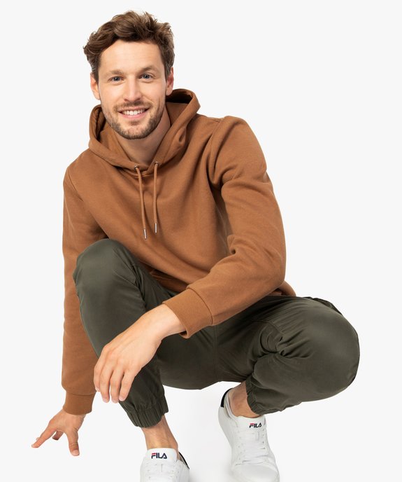 Pantalon homme jogger à poches latérales vue1 - GEMO (HOMME) - GEMO