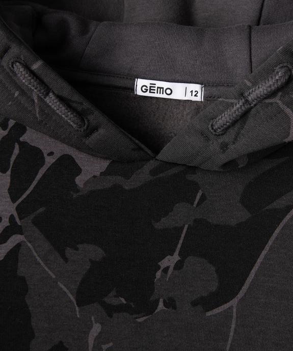 Sweat à capuche avec intérieur molletonné garçon vue3 - GEMO (JUNIOR) - GEMO