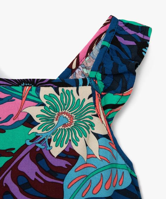 Blouse imprimée à bretelles volantées avec dos fantaisie fille vue2 - GEMO (ENFANT) - GEMO
