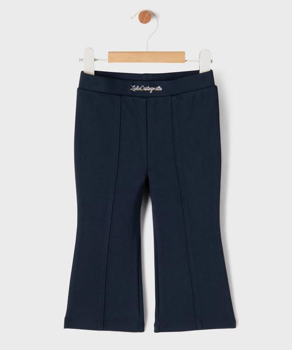 Pantalon flare en maille Milano bébé fille - LuluCastagnette vue1 - LULU CASTAGNETTE G4G D - GEMO