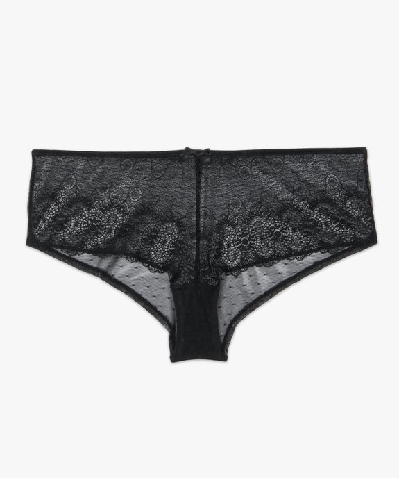Shortie femme grande taille en tulle et dentelle vue4 - GEMO(HOMWR FEM) - GEMO