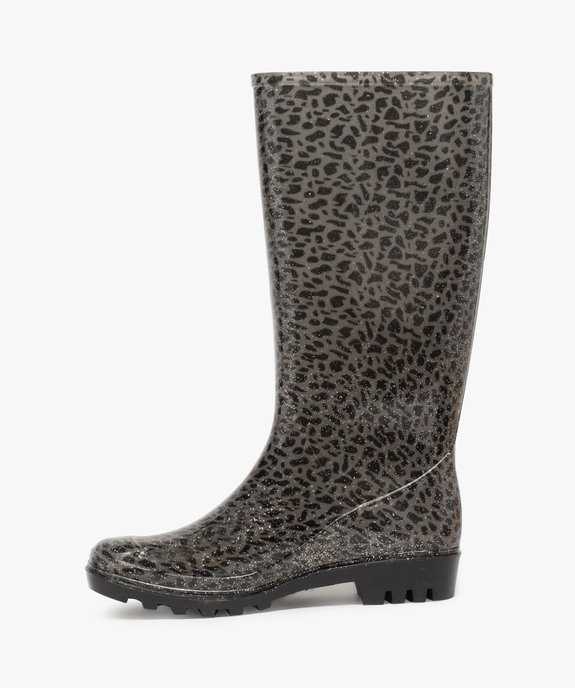 Bottes de pluie femme à motifs tachetés et paillettes vue3 - GEMO (EQUIPT) - GEMO