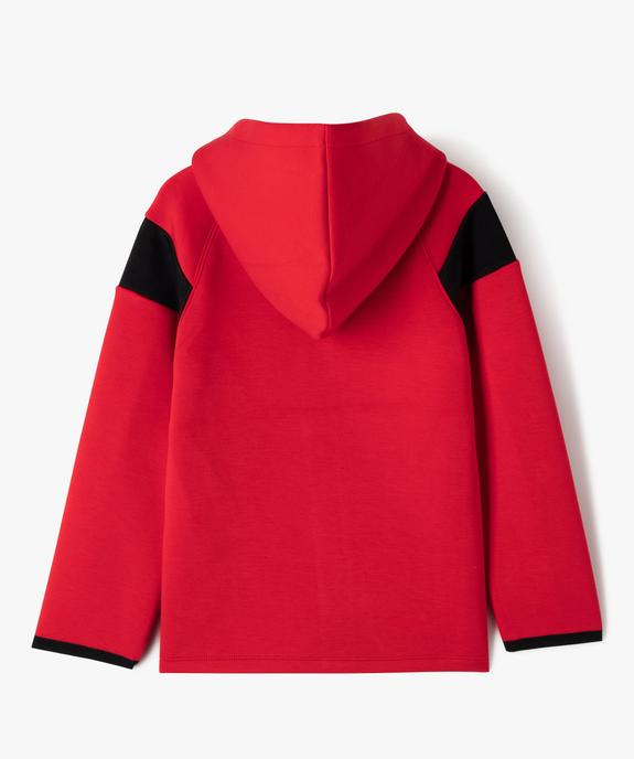 Sweat zippé à capuche en maille stretch garçon vue8 - GEMO (ENFANT) - GEMO