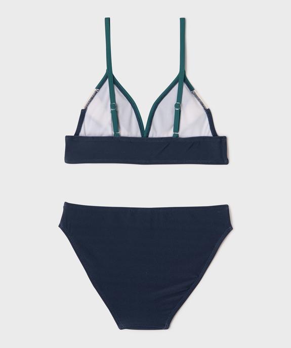 Maillot de bain 2 pièces tricolore fille - Camps United vue3 - CAMPS - GEMO