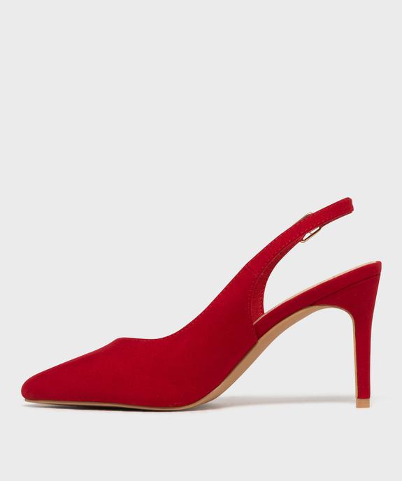 Escarpins slingbacks en suédine à talon aiguille et bout pointu femme - Valentina Baldano vue3 - VALENTINA BALDA - GEMO