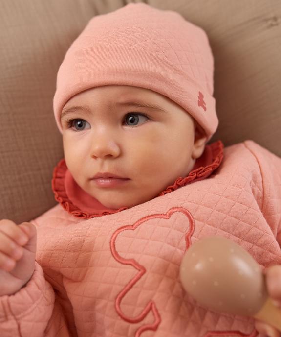 Bonnet à revers bébé fille - LuluCastagnette vue3 - LULU CASTAGNETTE GEMO FOR GOOD - GEMO