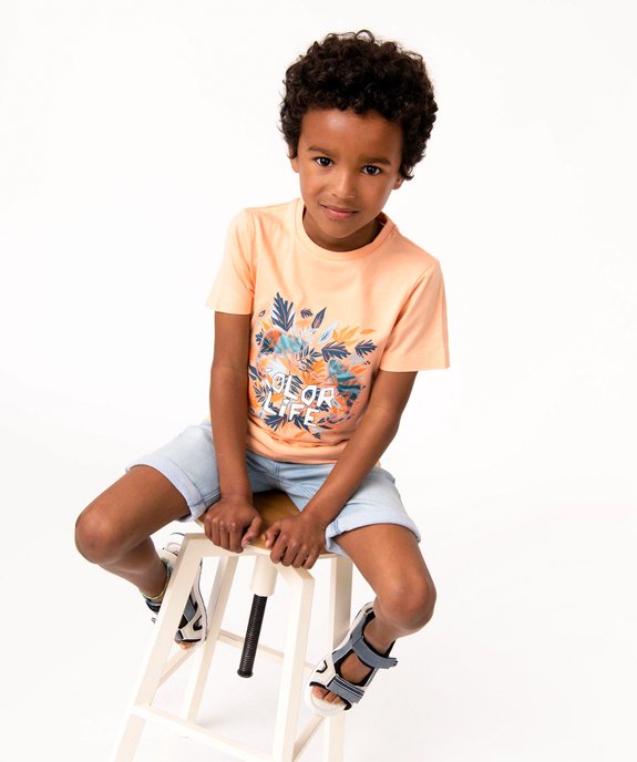 Tee-shirt garçon à motif animé sur l’avant vue5 - GEMO (ENFANT) - GEMO