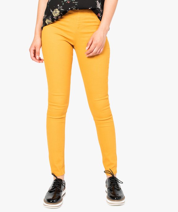 Jegging slim uni coloré vue1 - FOLLOW ME - GEMO