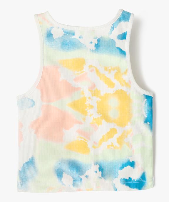 Débardeur imprimé en maille côtelée fille vue3 - GEMO (ENFANT) - GEMO