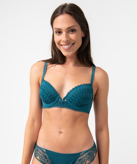 Soutien-gorge corbeille à armatures et dentelle vue1 - GEMO(HOMWR FEM) - GEMO