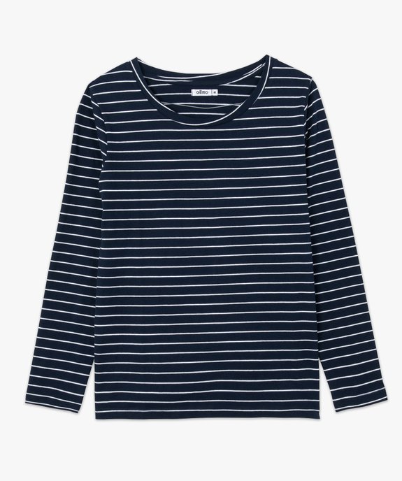 Tee-shirt rayé à manches longues femme vue4 - GEMO (MAILLE) - GEMO
