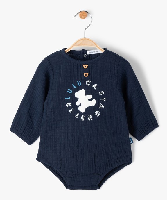 Body bébé fille en mousseline de coton - LuluCastagnette vue1 - LULUCASTAGNETTE - GEMO