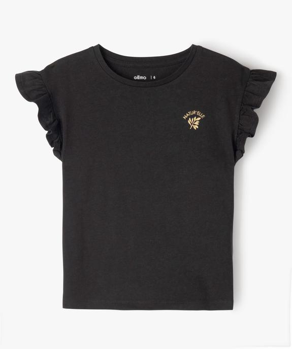 Tee-shirt à manches courtes avec volants fille vue1 - GEMO (ENFANT) - GEMO