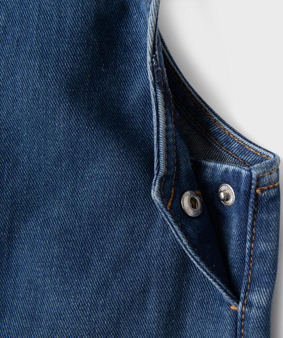 Salopette courte en jean bébé garçon vue2 - GEMO(BEBE DEBT) - GEMO