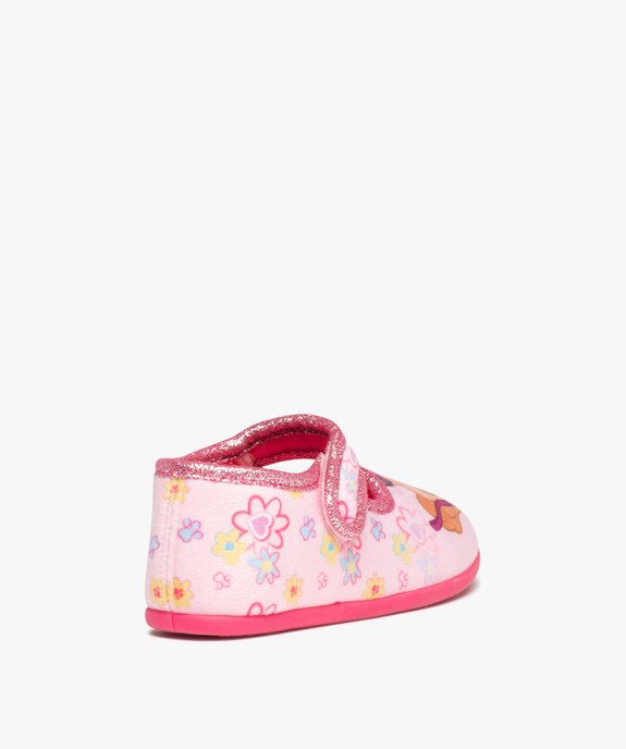 Chaussons fille forme ballerine à scratch - Pat patrouille vue4 - PAT PATROUILLE - GEMO
