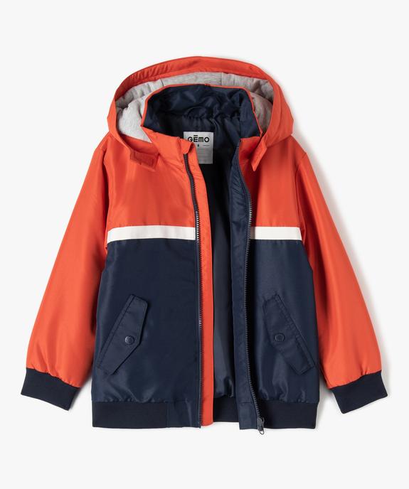 Blouson garçon déperlant à capuche vue2 - GEMO 4G GARCON - GEMO