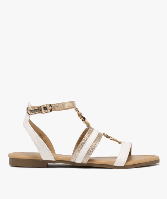 Sandales femme casual à brides fantaisie et ronds métallisés vue1 - VALENTINA BALDA - GEMO