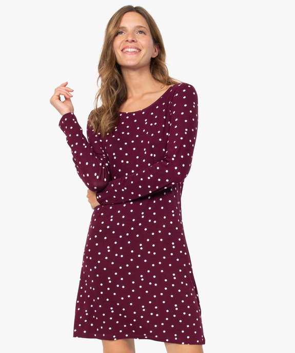 Chemise de nuit a manches longues femme