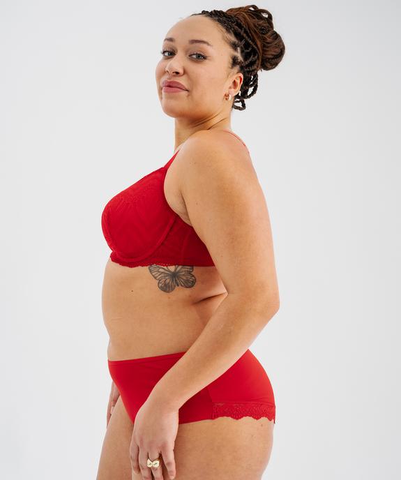 Shorty en microfibre et dentelle femme grande taille (lot de 2) vue4 - GEMO(HOMWR FEM) - GEMO