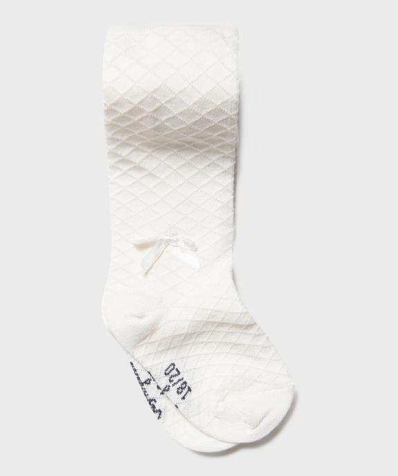 Collant chaud en maille fantaisie avec noeud bébé fille - LuluCastagnette vue1 - LULUCASTAGNETTE - GEMO