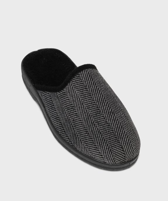 Chaussons mules confort à motifs chevrons homme vue5 - G'FLEX GEMO FOR GOOD - GEMO