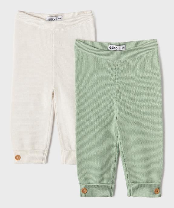 Legging en tricot bébé mixte (lot de 2) vue1 - GEMO(BB COUCHE) - GEMO