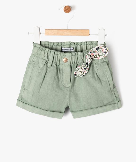 Short en toile ample à taille élastiquée bébé fille - LuluCastagnette vue1 - LULUCASTAGNETTE - GEMO