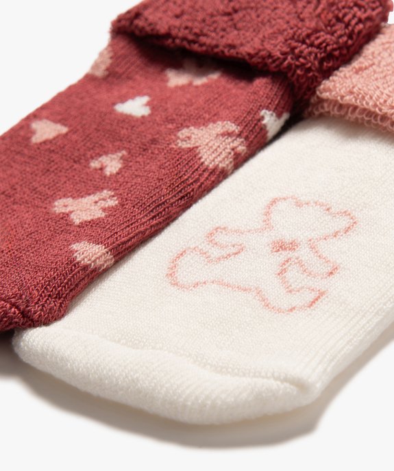 Chaussettes en maille bouclette douillette imprimée bébé (lot de 2) - LuluCastagnette vue2 - LULUCASTAGNETTE - GEMO