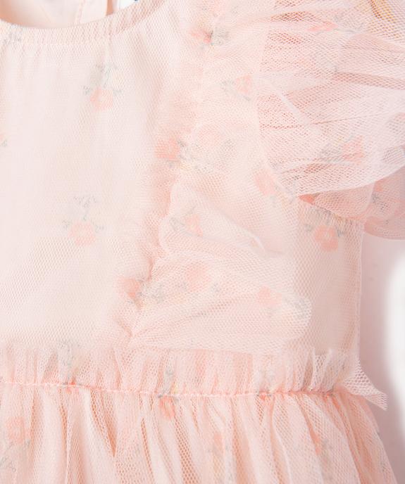 Robe de cérémonie en tulle bébé fille vue2 - GEMO(BEBE DEBT) - GEMO