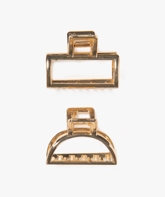 Pince crabe femme en métal forme géométrique (lot de 2) vue1 - GEMO (ACCESS) - GEMO