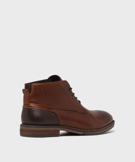 Boots en cuir à lacets homme - Tanéo vue5 - TANEO - GEMO