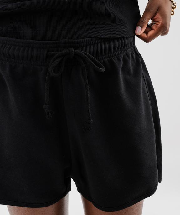 Short en maille French Terry avec taille ajustable femme vue2 - GEMO 4G FEMME - GEMO