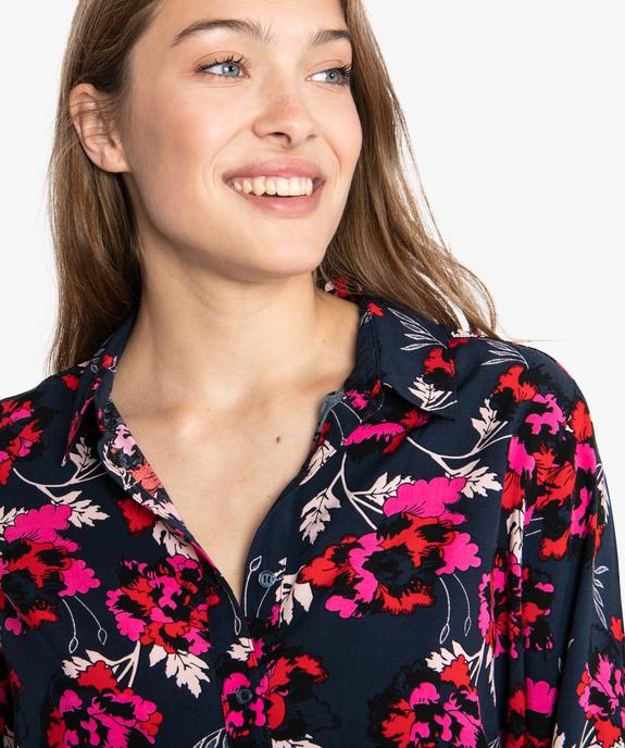 Chemise femme fluide imprimée vue2 - GEMO(FEMME PAP) - GEMO