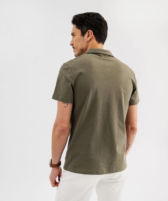 Polo manches courtes à col fantaisie homme vue3 - GEMO 4G HOMME - GEMO